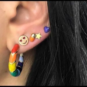 🆕🌈Rainbow earring stack
